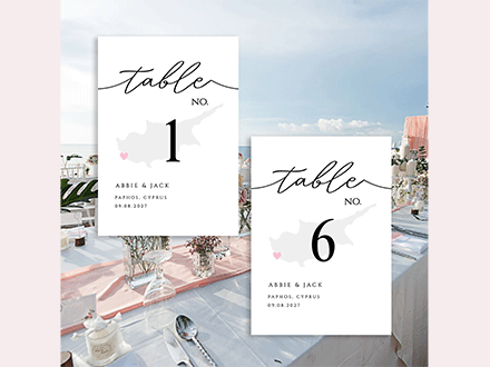 Flat Save the Date - Bespoke Beach Scene